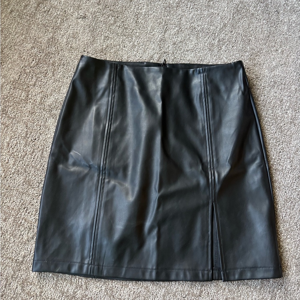 Black Leather Skirt